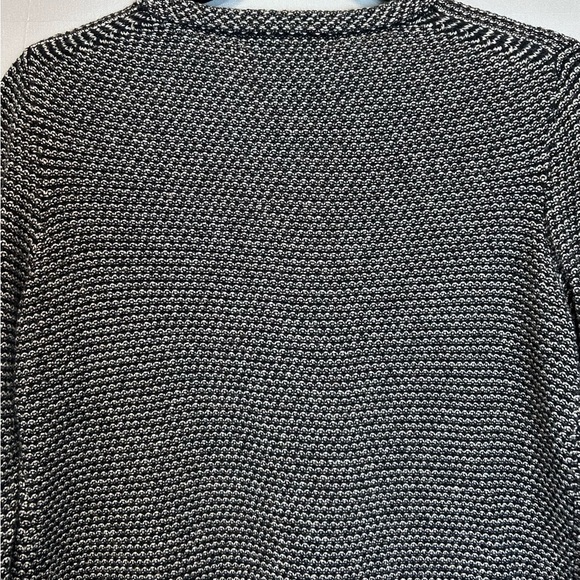 Madewell Riverside Black White Dot Weave Pullover Sweater Size M - Picture 7 of 8